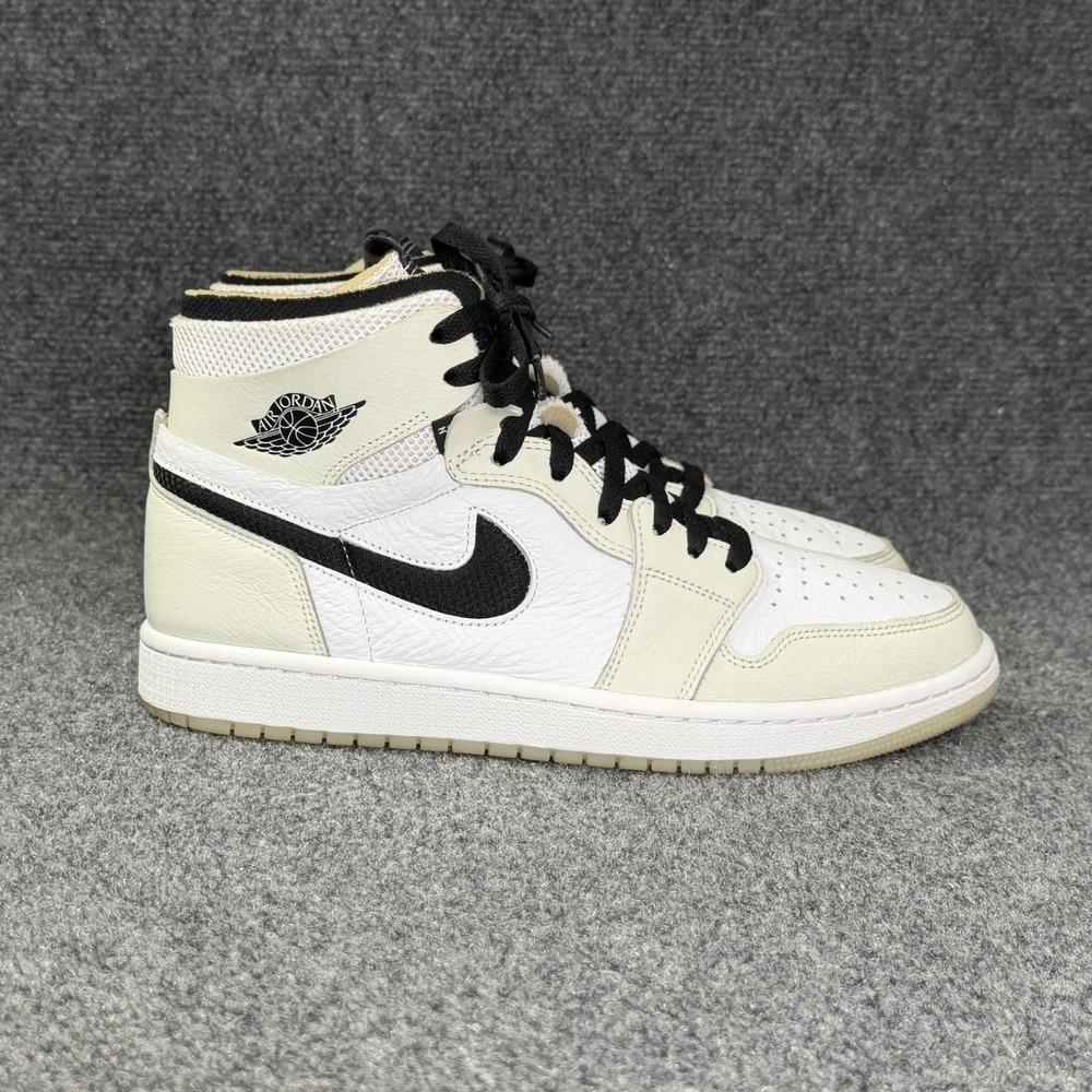 Jordan 1 High Zoom Air CMFT Shoes Women's 10 Sail White Black Athletic Sneakers